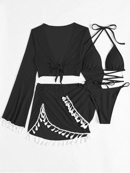 Salura Resort Cover-Up Set detail van lichte cover-up