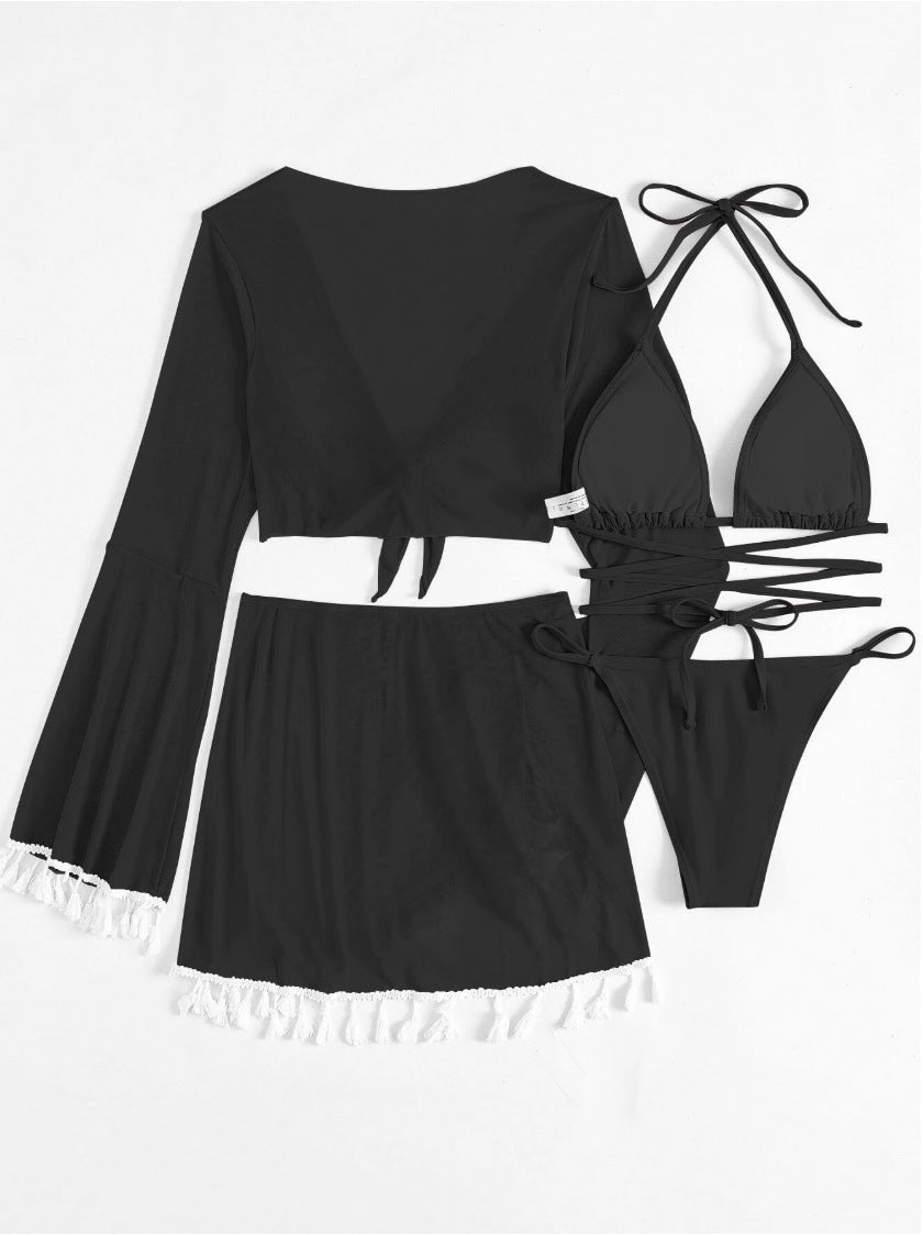 Salura Resort Cover-Up Set bijpassende bikini en wikkelrok